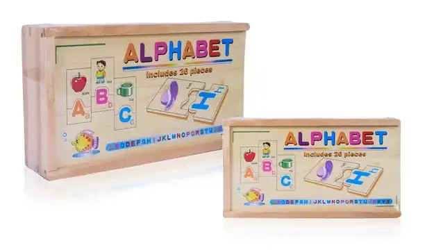 Intellectual Alphabet Wooden Puzzle Game - Educational Toys | High-quality die-cast toy model | TODDY'S TOYS