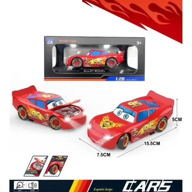1:28 Lightning Mcqueen Alloy Diecast Model - Die Cast Cars | High-quality die-cast toy model | TODDY'S TOYS